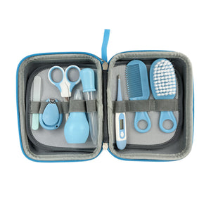 Toto Bubs - Baby Healthcare and Grooming Kit - 8 Piece Set and Carry Case - Blue Colour