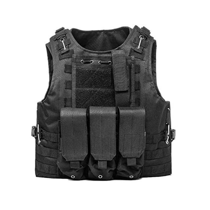 Herqona- Multi-functional Tactical Survival Vest with Multiple Storage Options- Black