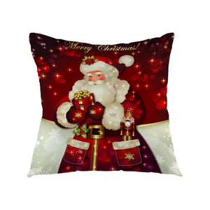 Volamor - Christmas Decorative Santa Pillow Case -Red