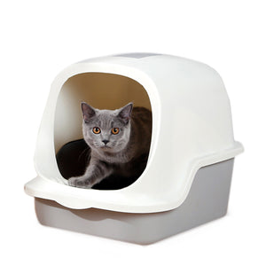 WigWagga - Low Odour Enclosed Cat Toilet Litter Box - 38cm x 49cm x 39cm