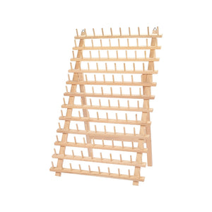 Pract Pack- 120 Spool Embroidery Thread Rack, Wooden Thread Holder- 53cm
