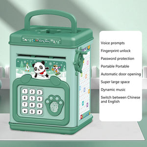 Tot Bubs-Electronic Kids Money Bank Mini Atm Cash Safe Saving Box - Green