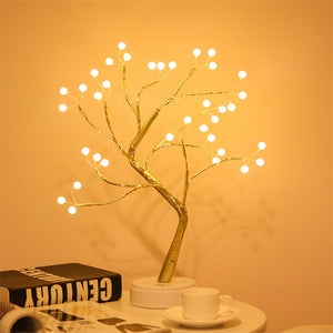 NerdyAdmin - Tree Branches Lights 36 LEDs Battery Plus USB Operated Tree Light – Gold