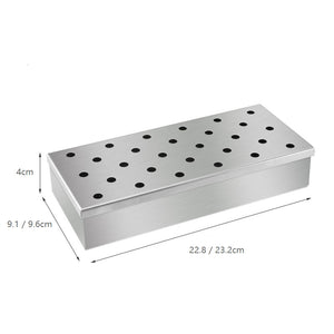 Herqona- Universal Stainless Steel Wood Chip Smoker Box- 23cm