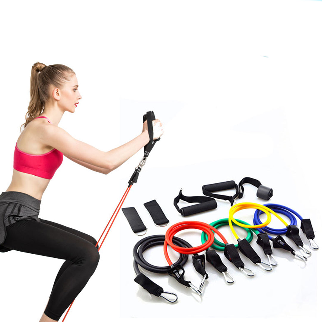 11 Piece Band Set Fitness 11 Piece Set Resistance Bands Exercise