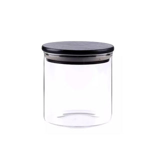 Pruchef - 10pcs Glass Spice Jars With Black Lids 150ml - Transparent