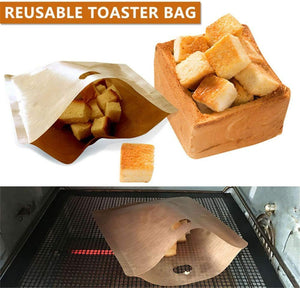 Pruchef - 15 Pack Reusable Toast Non-Stick Sandwich Bag - 16 x 16.5cm