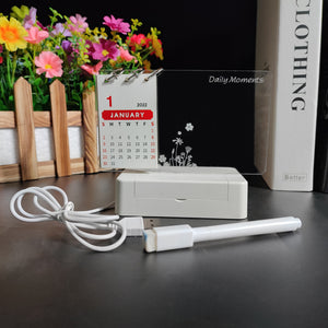 Nerdy Admin - LED Note Board, Light Calendar Desk Lamp - White