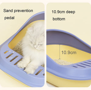 WigWagga- Semi-Open Cat Litter Box With Free Scoop 52cm