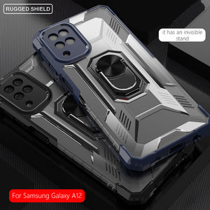 GajToys - Samsung Galaxy A12 Case, 360 Military-Grade Phone Case with Kickstand ‎5.3 x 3 x 8.93 cm- Black