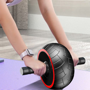 VolaFit- 3Pieces Ab Roller Wheel with Mat, Exercise Home Gym Equipment - Black