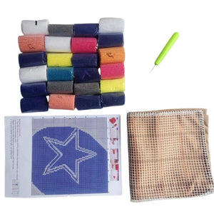 Volamor - Latch Hook Rug Kit , Purple Butterfly Rug Knitting Kit - Purple