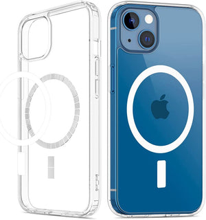 GajToys - Shockproof iPhone 13 Clear TPU Case with Built-in Magnets