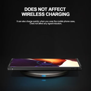 GajToys -  Samsung Galaxy S22 Ultra Case with Translucent Matte Hard Back - Black