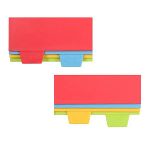 Pruchef- Set of 4 Colourful Cutting Board with Storage Stand - Multi-Colour