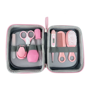 Toto Bubs - Baby Healthcare and Grooming Kit - 8 Piece Set and Carry Case - Pink Colour