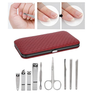 19 PCS Nail Clippers Set Stainless Steel Nail Scissors Cutter