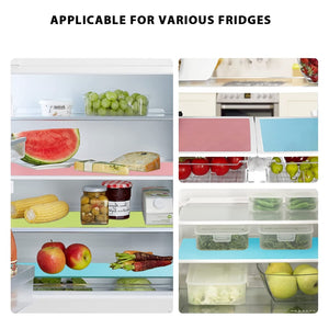 Pruchef - 6PCS EVA Washable Refrigerator Mats for Refrigerator Shelves Drawer- Multi-colour
