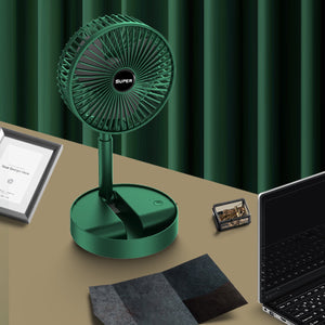 GajToys - Desk Fan, Foldable Telescopic Fan - Green