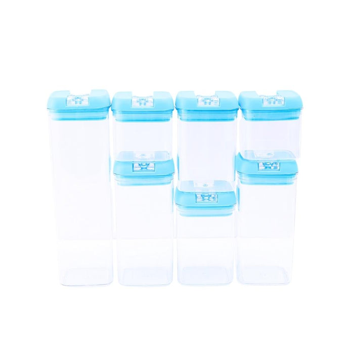 Top 7 Pcs Of Air-Tight Sealed Food Storage Container Set - Blue