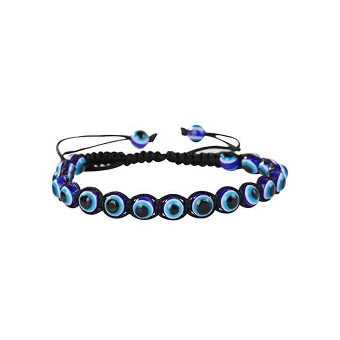 Volamor - Evil Eye Frosted Stone Bracelet - Blue & Black