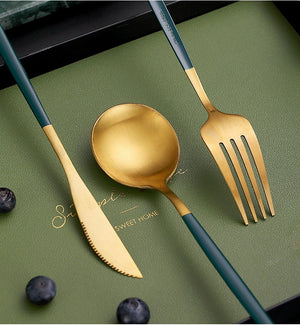 Pruchef - 24 Piece Elegant Cutlery Set For Kitchen